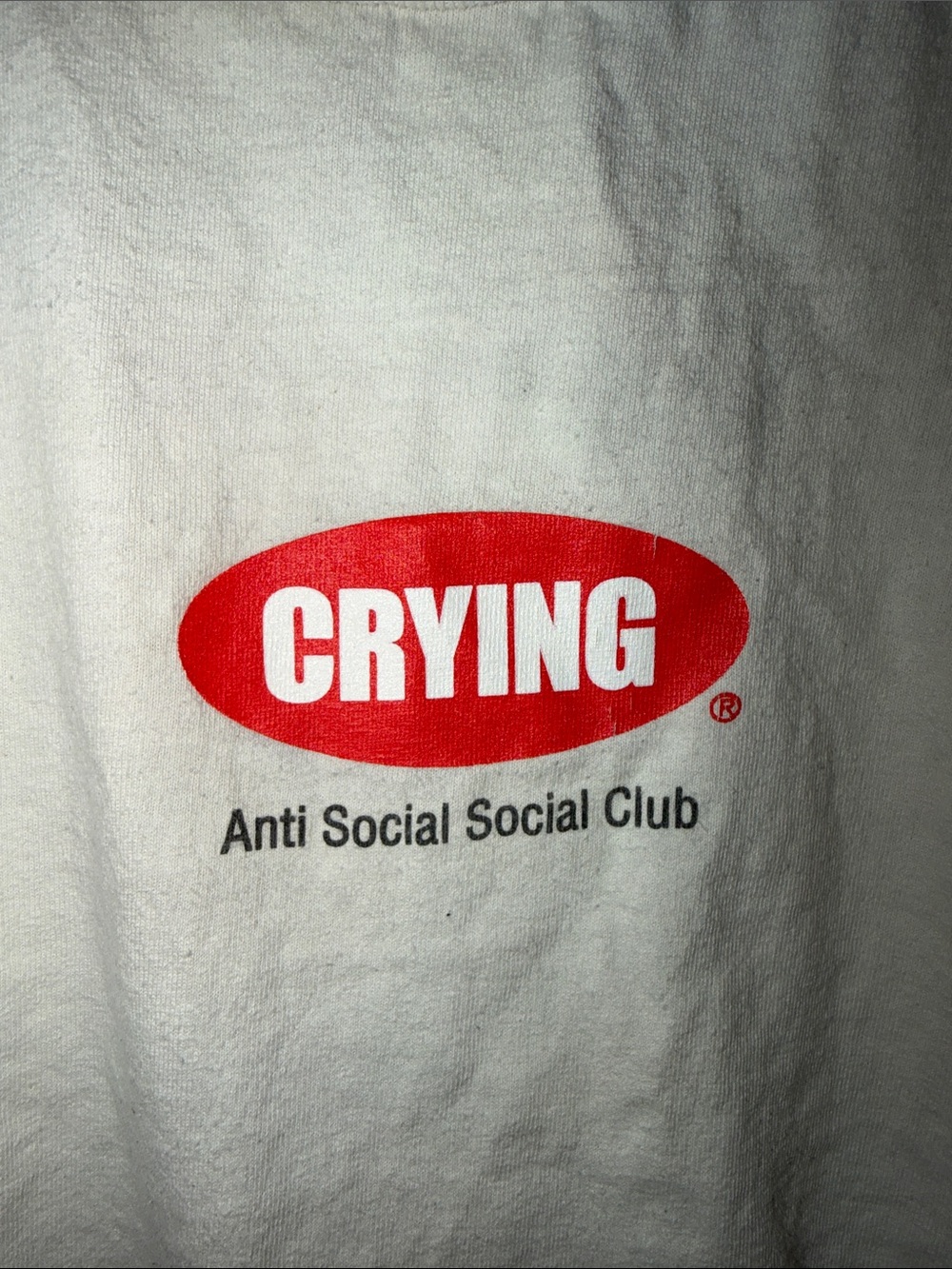 Anti Social Social Club White 'Crying' Graphic Tee with Multicolor Circles - Picture 4 of 7